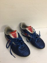 Youth Diadora Soccer Cleats Size 4 Blue/Silver/Red-Unisex-Cleaned-SHIP I... - $23.09