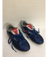 Youth Diadora Soccer Cleats Size 4 Blue/Silver/Red-Unisex-Cleaned-SHIP I... - $433.75 MXN