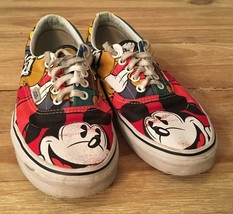 Vans Disney Era Mickey And Friends Size Mens 8 Womens 9.5 Rare Red - £44.23 GBP