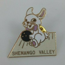 Vintage Shenango Valley Bowling Cute Bunny Lapel Hat Pin - $5.45