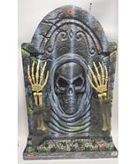 Animated Skeleton Tombstone Prop LED Light Up Sound Motion Halloween Decor - $69.29