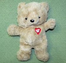 1985 EMOTIONS TEDDY BEAR EMERGENCY HUG ME HEART Mattel Plush VINTAGE Stu... - $18.27