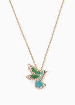 KATE SPADE NEW YORK Scenic Route Hummingbird Mini Pendant Necklace w/KS ... - £25.16 GBP