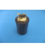 VTG. EVANS LIGHTER USA BRASS TOP BOSCA HEIRLOOM W/LEATHER BASE 5-1/2" HA... - $24.26