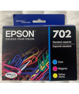 Epson 702 Cyan Magenta Yellow Ink Set T702520 T702220 T702320 T702420 Ex... - £27.63 GBP