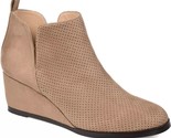 Journee Collection Women Wedge Heel Ankle Booties Mylee Size US 9 Taupe ... - $29.70