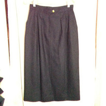 JH Collectibles Navy Blue Pure Wool Lined Skirt Ankle Length Size 12 Run... - £9.26 GBP