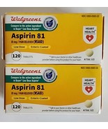 2 Pack- Walgreens- Aspirin Low Dose 81mg -240 Enteric Coated Tablets- Ex... - $11.99