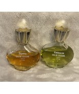 Vintage Coty Lot Of 2 Duo Lot Emeraude &amp; Imprevu 1 Fl. Oz. Perfume - £25.43 GBP