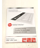 GBC HeatSeal Ultracle 3 Mil Letter Size Laminating Pouches 9&quot; x 11-1/2&quot; ... - $19.40