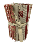 Quilting Fabric Haystack (13) 5&quot; Strips Bundle Red, Beige, Pink NEW - $445.05 MXN
