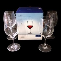 4 Villeroy &amp; Boch Red Wine Glasses NEW Goblets Collection Entree Crystal... - £47.36 GBP