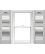 Mid America Open Louver Vinyl Shutters (1 Pair) - 14.5&quot; x 39&quot; Paintable - $59.85 CAD