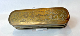 Antique C1780 Etched Brass &amp; Copper Dutch Tobacco Box Jewelry Case 18th ... - £315.77 GBP