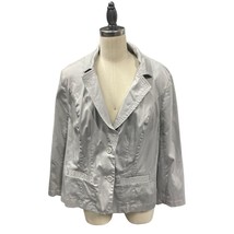Lane Bryant Coat Jacket Grey Button Front Womens Size 20 - £16.78 GBP