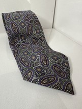 Vintage Polo by Ralph Lauren Handmade USA Purple Bold Pattern Silk Neck Tie - $39.59