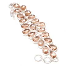 Morganite Pear Shape Handmade Fashion Ethnic Gifted Bracelet Jewelry 7-8&quot; SA 897 - £10.38 GBP