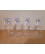 LOT OF 4 NEW 16oz/500ml Empty Clear Plastic Adjustable Trigger Spray Bot... - $26.76 CAD
