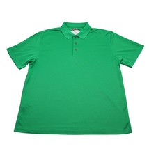 Grand Slam Shirt Mens XL Green Short Sleeve Chest Button Collared Polo - £12.33 GBP