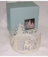 Partylite Nordic Ice Centerpiece P8960 Glittery White Metal Reindeer and... - $12.82