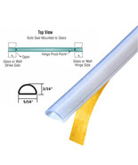 Gordon Glass® Frameless Shower Door Translucent Silicone Bulb Seal with Pre - $20.95