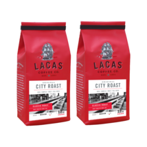 Lacas Coffee Original City Roast Medium Roast Fine Grind 2 pack 12 oz. - £23.77 GBP