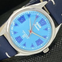 Genuine Vintage Hmt Janata Winding Indian Mens Sky Blue Watch 568c-a301525-6 - £16.07 GBP
