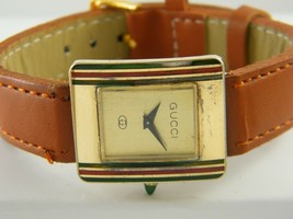 old 1970s Gucci Vermeil mechanical wind wristwatch.~Meena work on case~rare  - £406.99 GBP