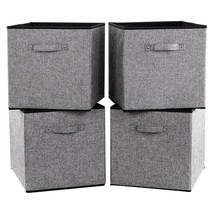 Cube Storage Bins, 13X15X13 Inch Stroage Bin,4-Pack Large Storage Boxes With Han - £54.18 GBP