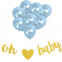 Boy Baby Shower Party Supplies Decorations Decor Kit Banner Balloons blue gender - £6.39 GBP
