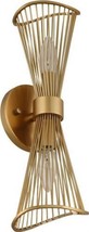 Wall Sconce KALCO AURORA Modern Contemporary 2-Light Nordic Brass Metal Dry - £731.08 GBP