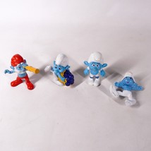 3&quot; The Smurfs Papa &amp; Friends Cartoon Toons Random Mixed Action Figure Toy Lot x4 - £5.95 GBP