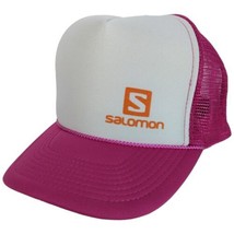 Womens Hot Pink Hiking Hat Salomon Bright Girls Trucker Cheese Snapback Cap - £19.68 GBP