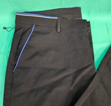 PLAID &amp; PLAIN Skinny Fit Chino Pants Mens size 38x34 Black Blue Stripe C... - $14.45