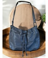 J. Jill Taupe Tan Shoulder Bag Purse Handbag Medium Leather Drawstring - $666.58 MXN