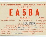 QSL Card EA5BA Valencia Spain 1957 - £10.90 GBP