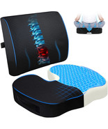 Gel Seat Cushion &amp; Lumbar Support Pillow | Back Support for Office Chair, - $1,710.04 MXN