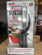 Clever Cutter 2in1 Knife Cutting Board Scissors Chops Veggies Slicer Chopper - £7.63 GBP