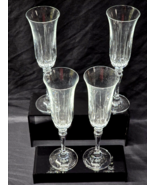 Vintage SCHOTT-ZWIESEL 9&quot; Crystal Champagne Flutes AVENUE Pattern  - Set... - $50.80