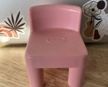 Vintage Little Tikes Miniature Dollhouse Pink Chair Single Chair - $13.09