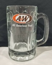 Vintage Heavy Thick Glass A&amp;W Root Beer Mug With &quot;All American Food&quot; Let... - £14.07 GBP