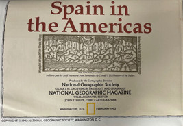 Vtg February 1992 National Geographic Spain in the Americas Map - $14.80
