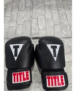 TITLE Classic Boxing Red Black Leather Boxing MMA Gloves Excellent Clean - $437.71 MXN