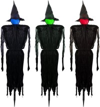 Halloween Decorations, 6 FT Set of 3 Light Up Halloween Witch with Stakes - $90.00