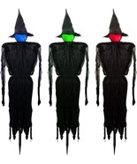 Halloween Decorations, 6 FT Set of 3 Light Up Halloween Witch with Stakes - €76,55 EUR
