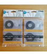 ONN 90 Min Audio Cassettes High Output Blank Recording Tapes NEW 2 Packs... - $14.95