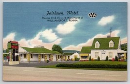 Williamsport PA Fairlawn Motel Route 14 &amp; 15 Pennsylvania Postcard C33 - $7.95