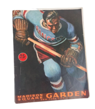New York Rangers Program Hockey Vintage 1957 Madison Square Garden New York City - £29.41 GBP