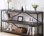 Lvb Industrial Console Table, Metal And Wood Sofa Table, Rustic, 55 Inch. - $220.96