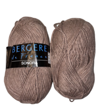 Lot Of 9 Bergere de France Sonora Cotton Blend Worsted Yarn 22063 Ecorce Tan - £15.45 GBP